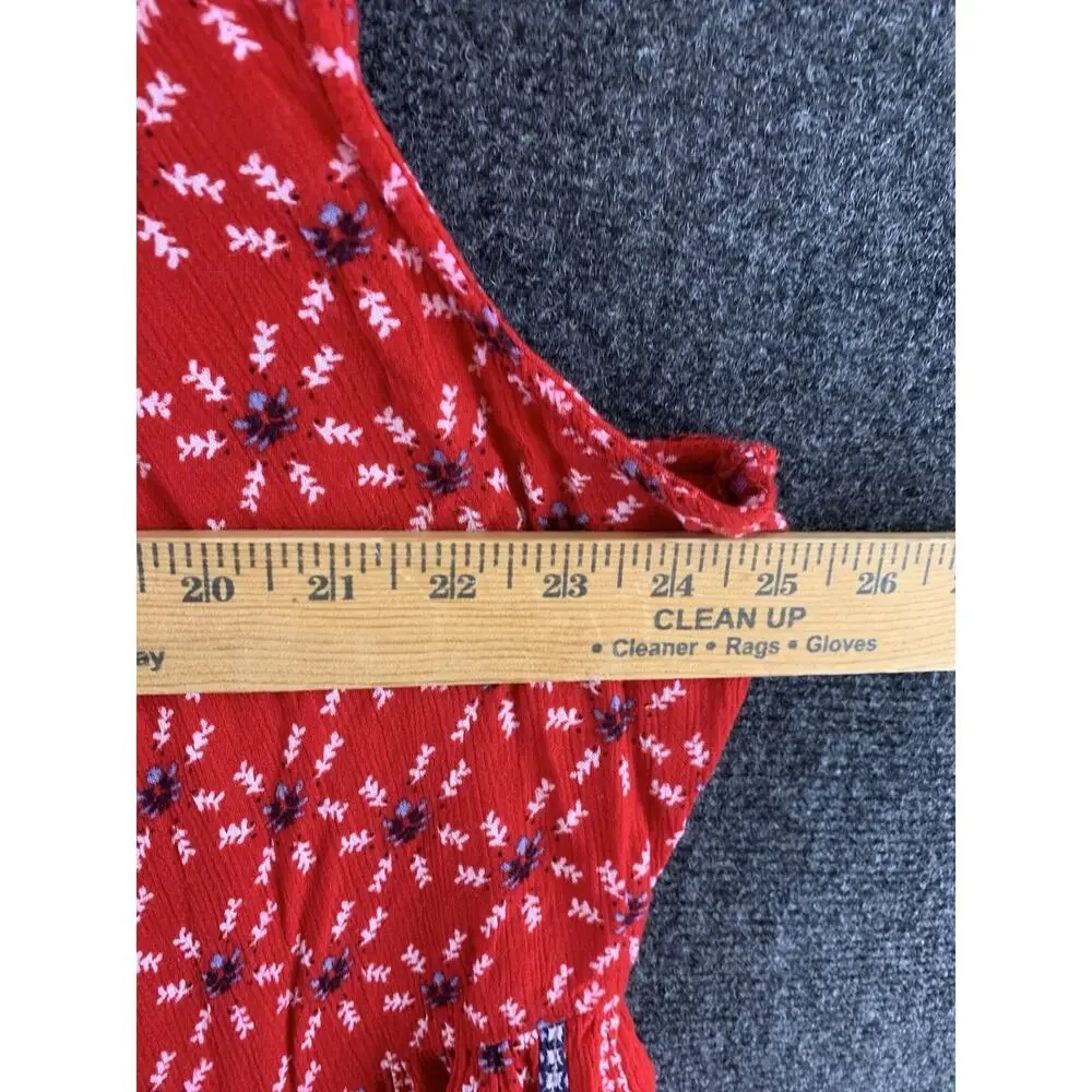 Style & Co. Top Shirt Blouse Sleeveless Boho Rayon Red Blue Size 2X